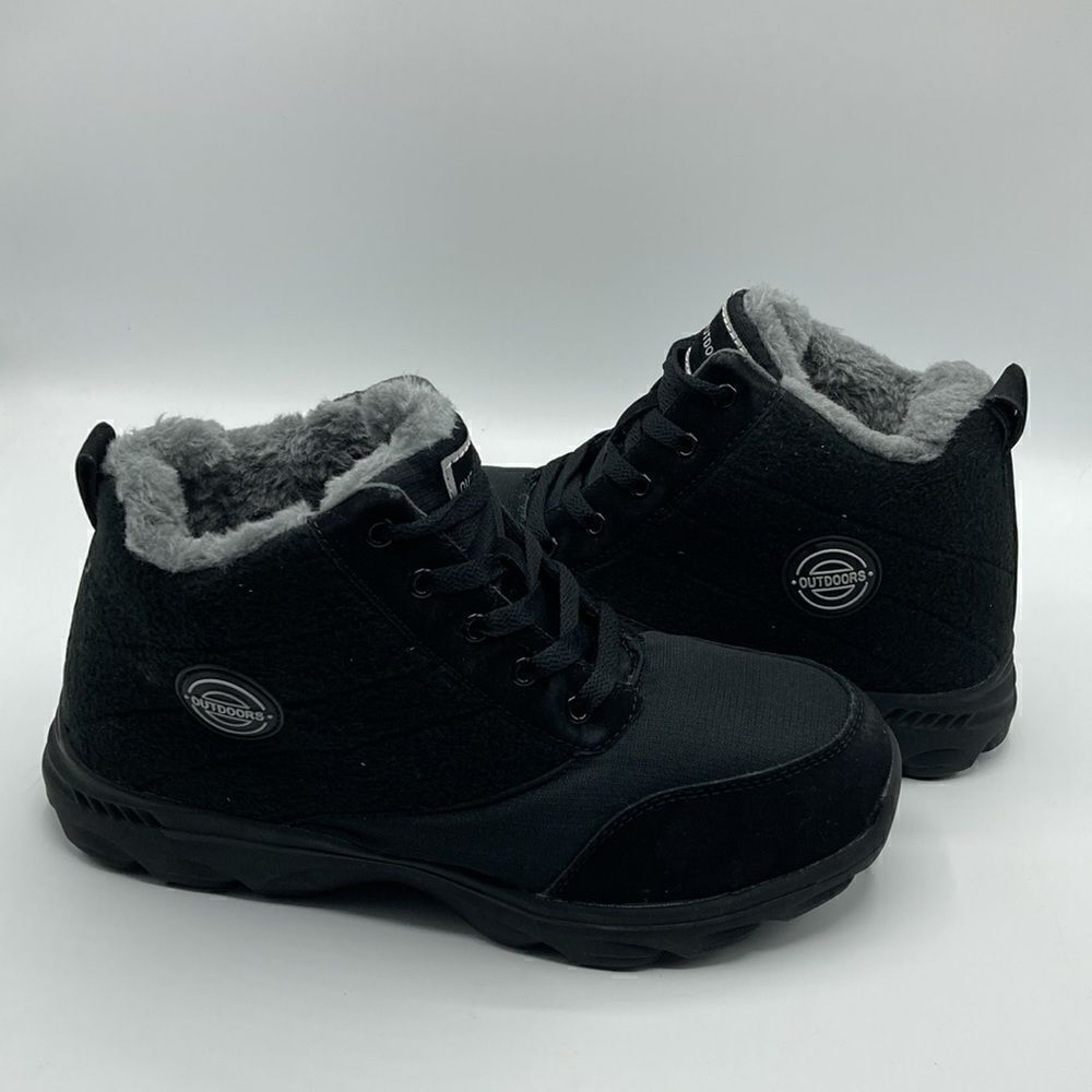 Snow Boots Faux Fur Lined Booties Anti-Slip Ankle Boots Winter Sneakers Size 9 - Picture 2 of 8